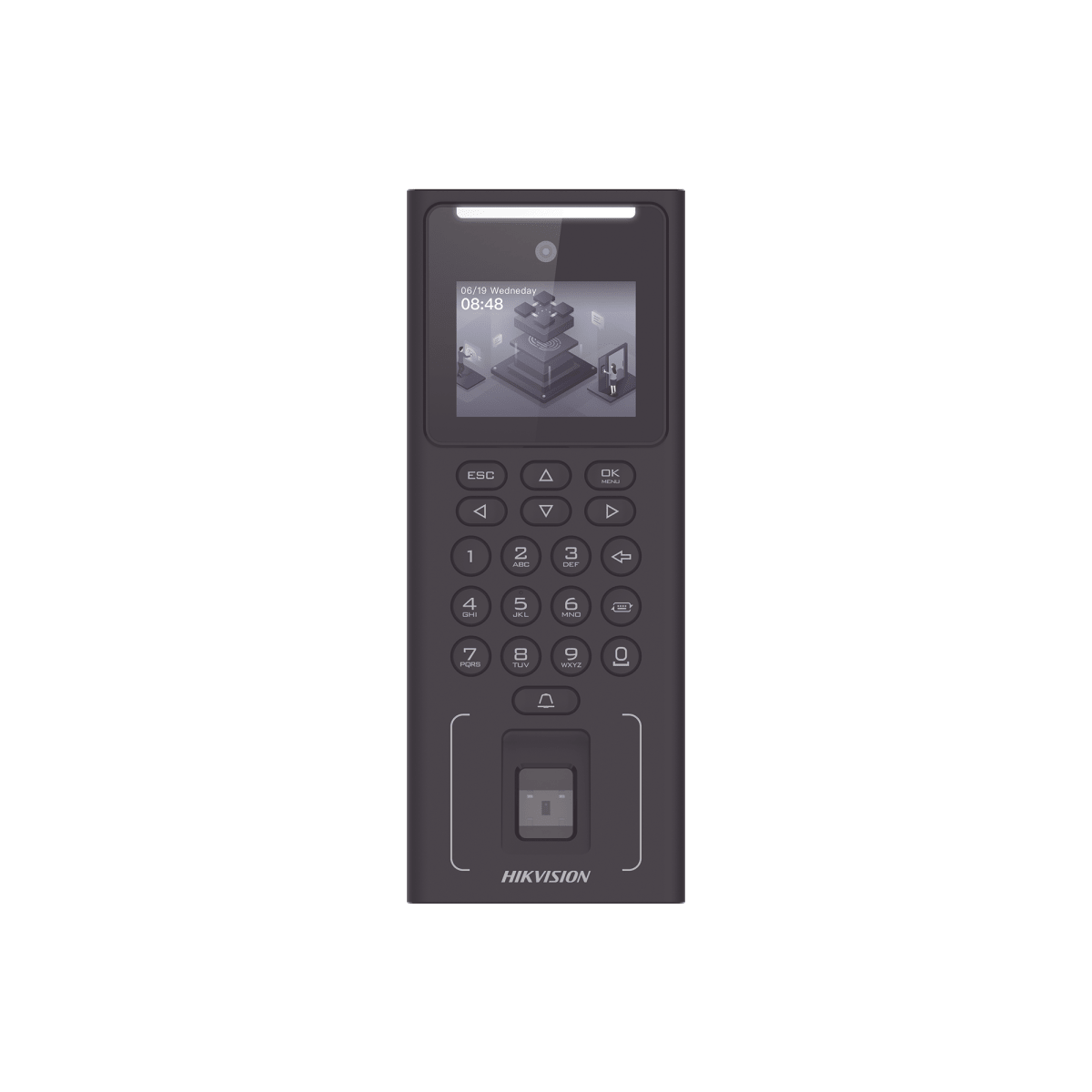 BiométricosHIKVISIONDS-K1T321EFWX-B/STerminal Facial WiFi MinMoe 500 Rostros 3,000 Huellas Batería Respaldo Nube Hikvision DS - K1T321EFWX - B/S - SILYMX