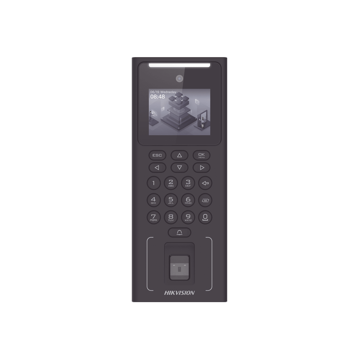 BiometricosHIKVISIONDS-K1T321MFWX-B/STerminal Facial Acceso y Asistencia 500 Rostros 3,000 Huellas WiFi Batería Respaldo Hikvision DS - K1T321MFWX - B/S - SILYMX