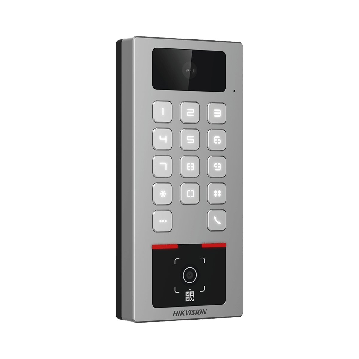 Videoporteros IPHIKVISIONDS-K1T502DBWX-CQRTeclado Videoportero Multiapartamento IP 2MP QR RFID PIN IP65 IK09 HikConnect Hikvision DS - K1T502DBWX - CQR - SILYMX