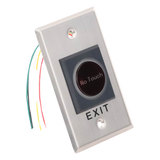 Boton de Salida Sin Contacto IR LED 5-15cm NO/NC 12-24 VCD Acero Inoxidable Hikvision DS-K7P07 - Imagen 2