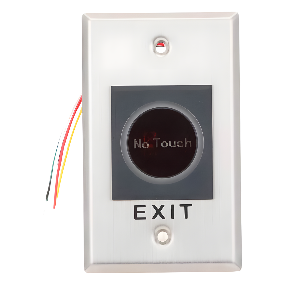Boton de Salida Sin Contacto IR LED 5-15cm NO/NC 12-24 VCD Acero Inoxidable Hikvision DS-K7P07 - Imagen 5