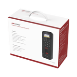 Kit de Control de Acceso TODO INCLUIDO con Lector de Huellas / Incluye Electroimán Botón de Salida y Montajes Z y L para imán (DS-K1T804) HIKVISION - Imagen 1