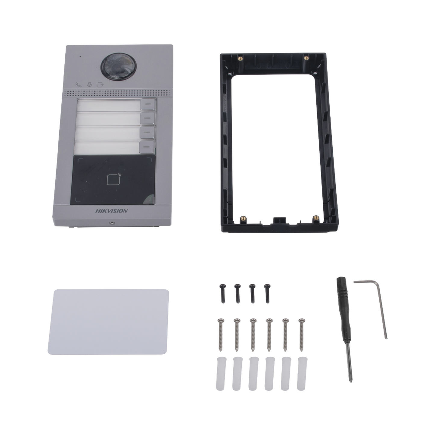 Videoportero IP Hikvision DS-KV8413-WME1(C) · 2MP · 4 Departamentos · PoE · Hik-Connect · IP65 / IK08 - Imagen 1
