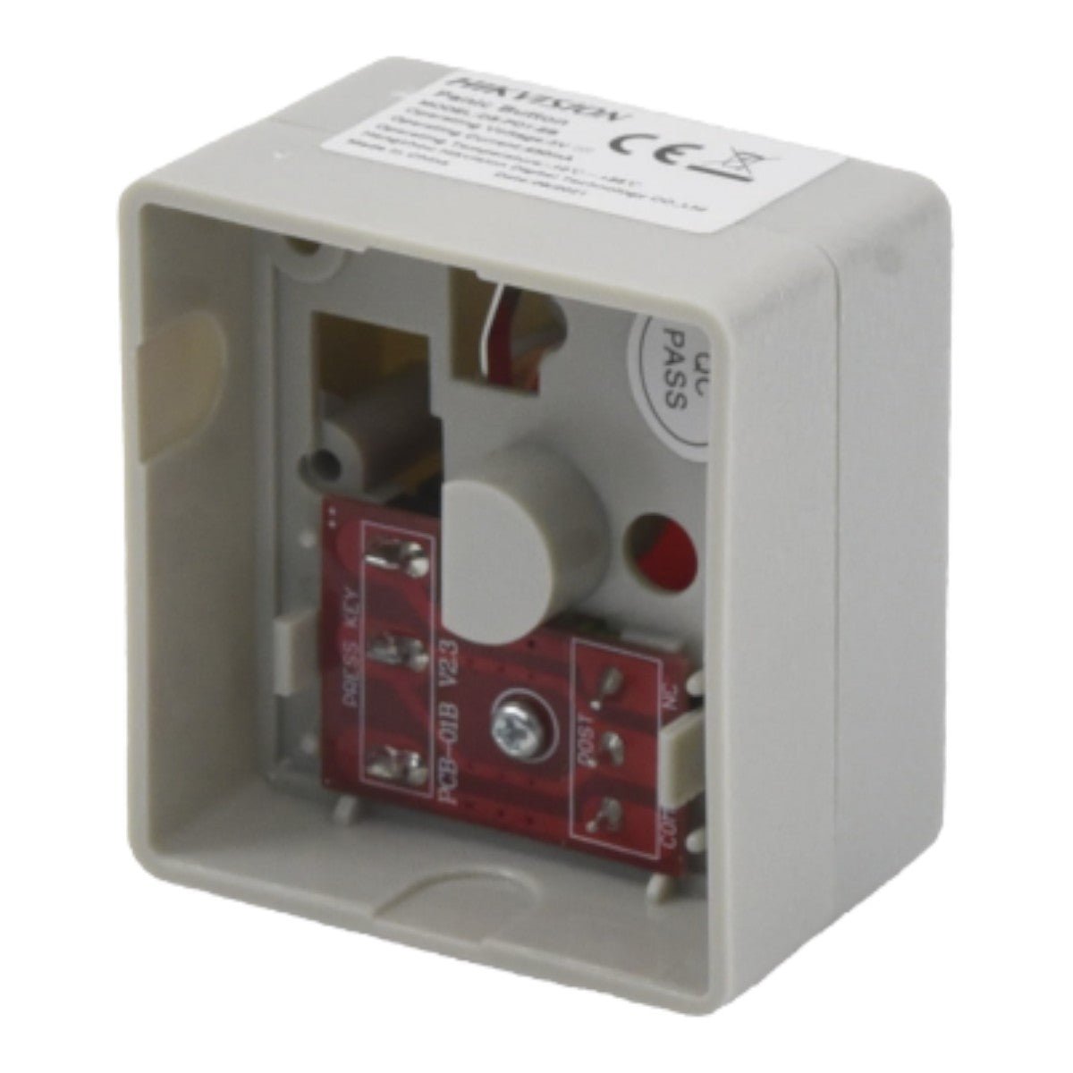 Botón de Pánico Cableado Compatible con Cualquier Panel de Alarma Llave de Seguridad NA NC Material Retardante al Fuego ABS DS-PD1-EB - SILYMX