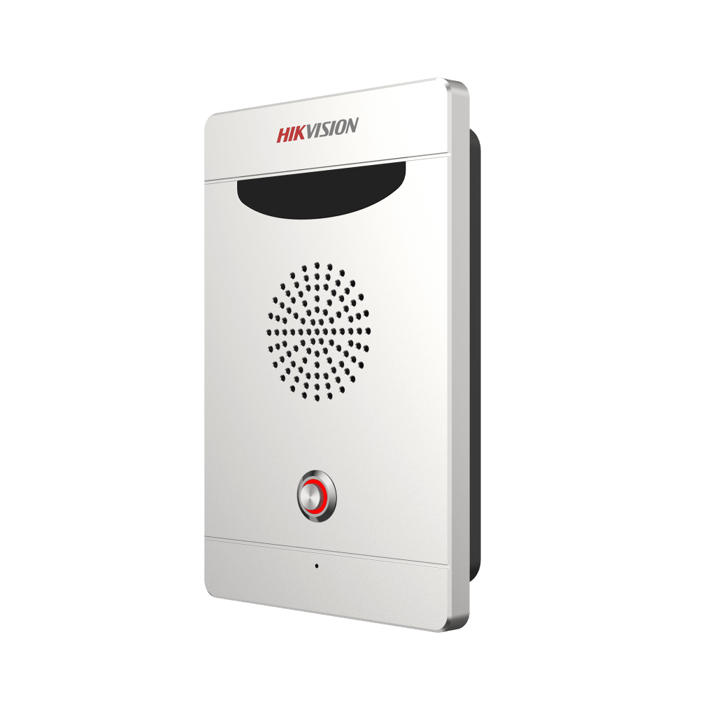 Estación de Alarma de Pánico / Audio Bidireccional / Altavoz 3W Integrado / Micrófono Omnidireccional / 2 Entradas y 2 Salidas de Alarma / IP65 IK08 / Montaje Pared y Empotrado / Exterior Aluminio HIKVISION - Imagen 1