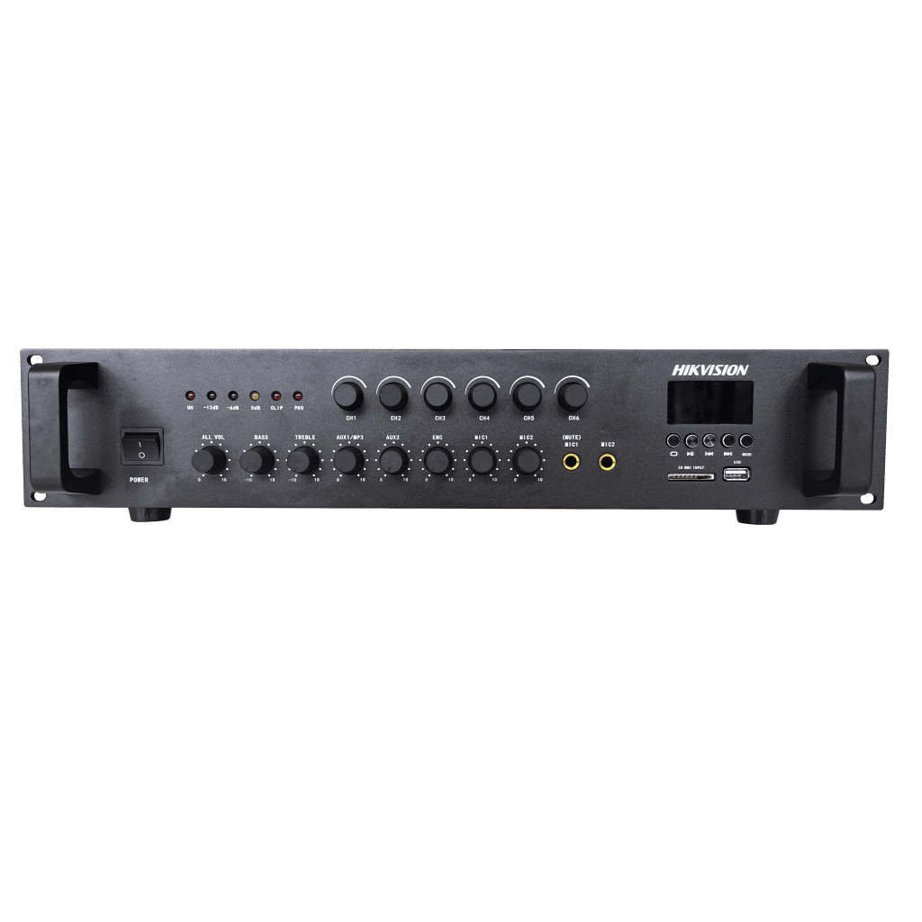 Equipos de AudioHIKVISIONDS-QAE0A240G1-VB6/110Amplificador Bluetooth 6 Canales 240W 70/100V Montaje Rack Hikvision DS - QAE0A240G1 - VB6/110 - SILYMX