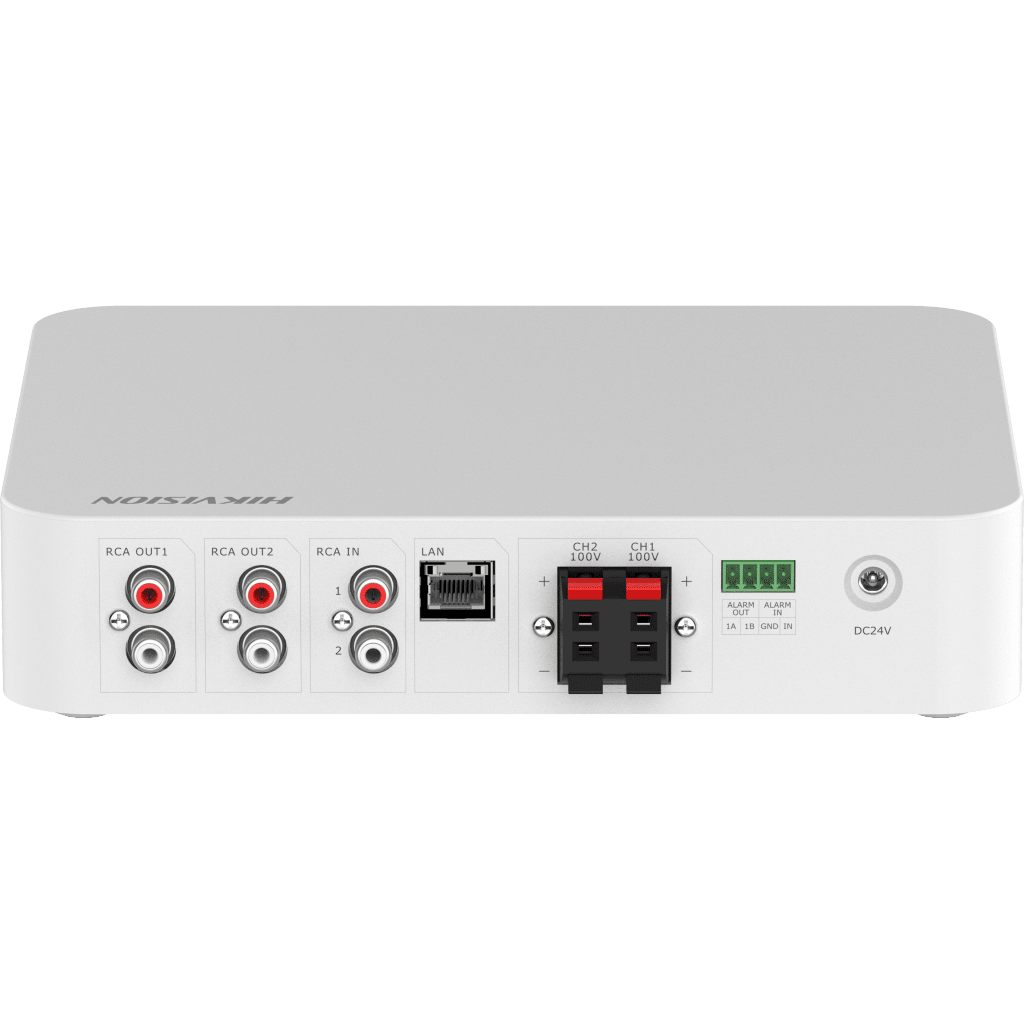 Amplificador | Compatible con Spotify | Bluetooth | 2 Canales | 40 W por Canal | Salida 4-8 Ω x 2 | 100V COM x 2 | 2 Zonas | Musica Ambiental HIKVISION - Imagen 2