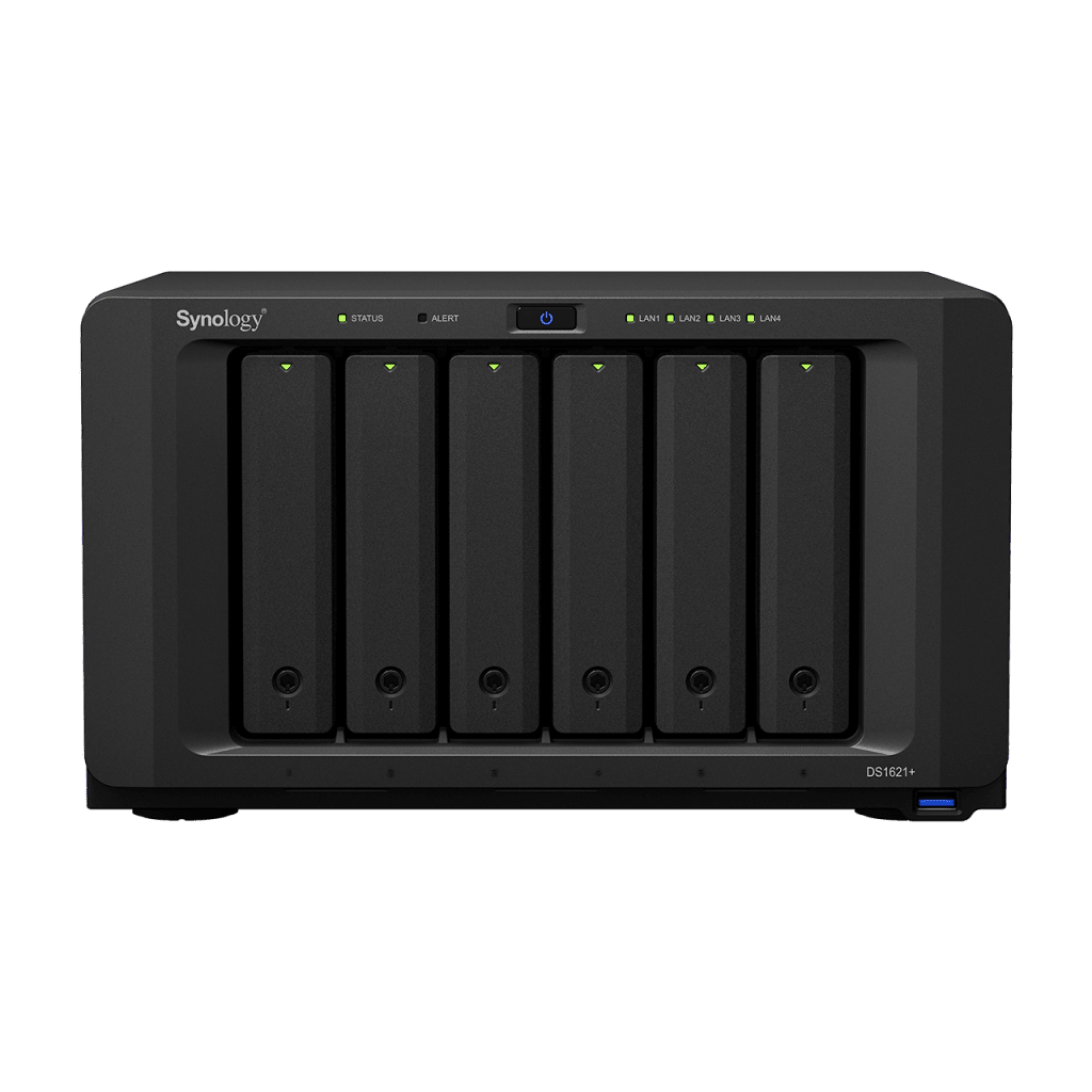 Servidor NASSYNOLOGYDS1621+NAS 6 Bahías 10GbE AMD Ryzen V1500B 4GB DDR4 ECC Expansión 16 Bahías 2x M.2 NVMe Virtualización Synology DS1621+ - SILYMX