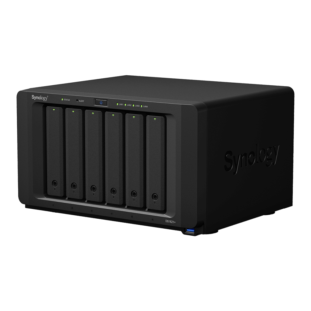 Servidor NASSYNOLOGYDS1621+NAS 6 Bahías 10GbE AMD Ryzen V1500B 4GB DDR4 ECC Expansión 16 Bahías 2x M.2 NVMe Virtualización Synology DS1621+ - SILYMX