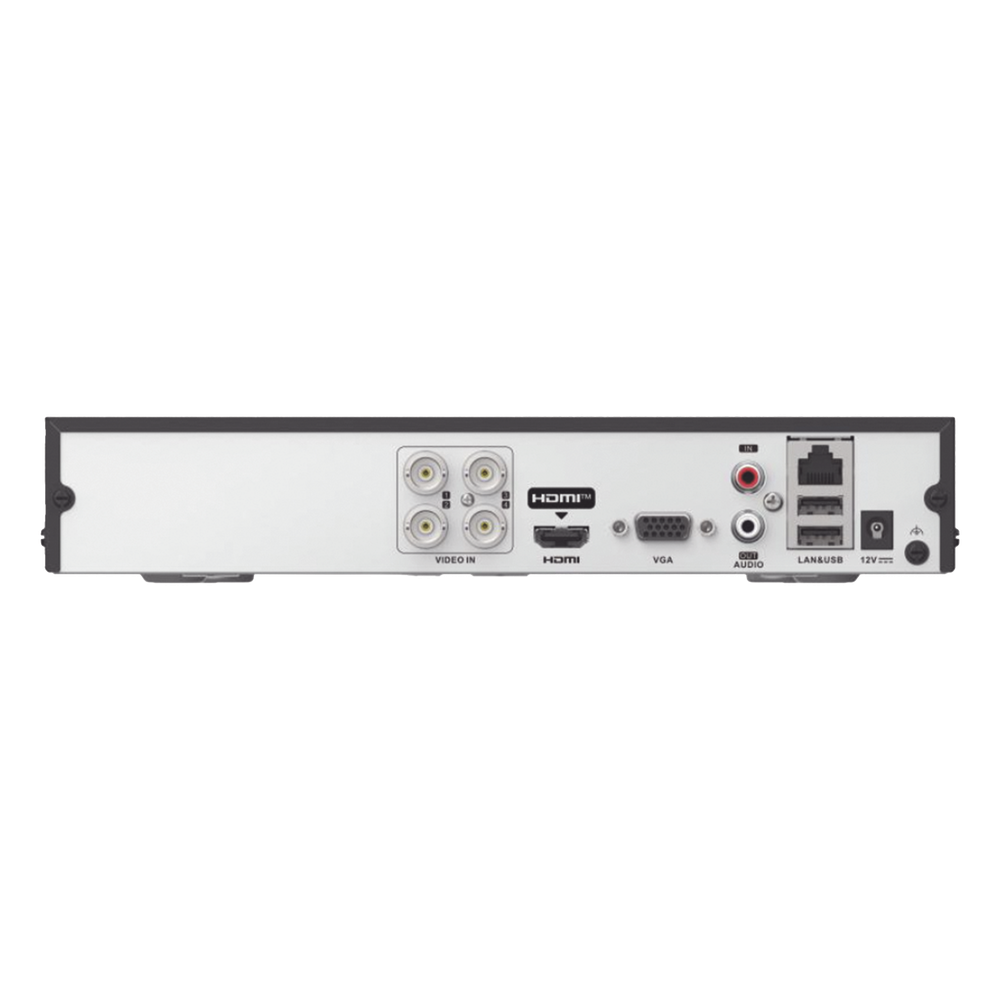 DVR Pentahibrido 4 Canales TurboHD + 1 IP 2MP 1080p Lite AcuSense Lite Audio Coaxitron H.265+ HiLook DVR-204G-M1/T - Imagen 3