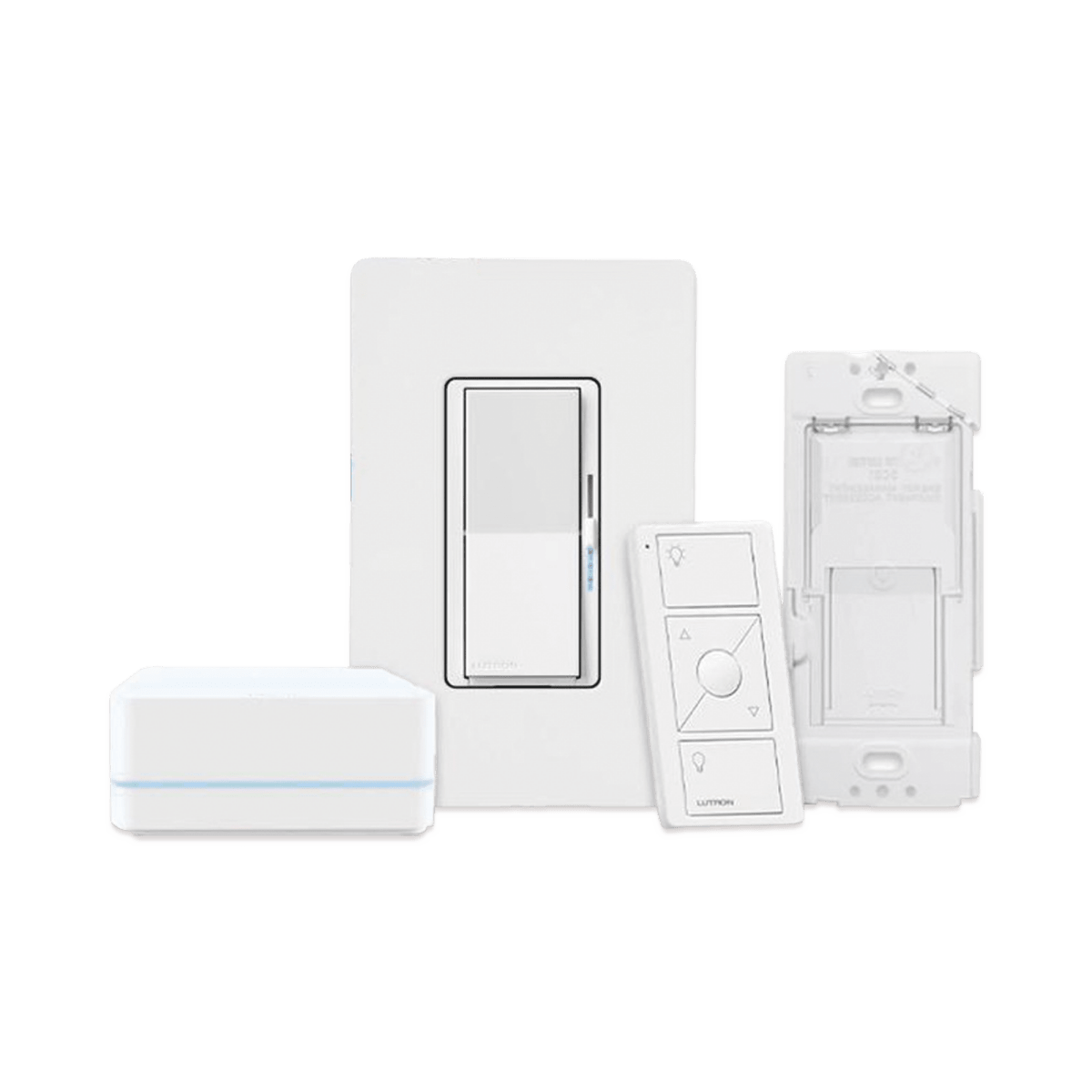 AutomatizaciónLUTRON CASETA WIRELESSDVRFBDG1DKit Hub Controlador Atenuador Control Remoto PICO Base de Pared y Tapa Lutron Caseta Wireless DVRFBDG1D - SILYMX