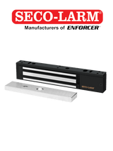 Chapa Magnética Electromagnética / 600 lb (272 kg) / 12/24 VDC Seleccionable / Sensor de Adherencia / LED de Estado / Sin Magnetismo Residual / IP ENFORCER SECOLARM - Imagen 1