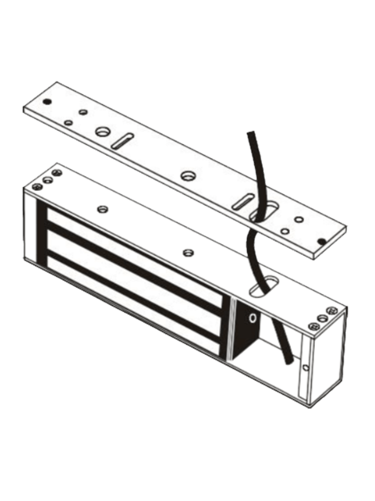 Chapa Magnética Electromagnética / 600 lb (272 kg) / 12/24 VDC Seleccionable / Sensor de Adherencia / LED de Estado / Sin Magnetismo Residual / IP ENFORCER SECOLARM - Imagen 2