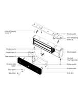 Chapa Magnética Electromagnética / 600 lb (272 kg) / 12/24 VDC Seleccionable / Sensor de Adherencia / LED de Estado / Sin Magnetismo Residual / IP ENFORCER SECOLARM - Imagen 3