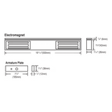 Chapa Magnética Doble / 600 lb (272 kg) por Puerta / 12/24 VDC Seleccionable / LED Bicolor / UL / Libre de Magnetismo Residual ENFORCER SECOLARM - Imagen 2