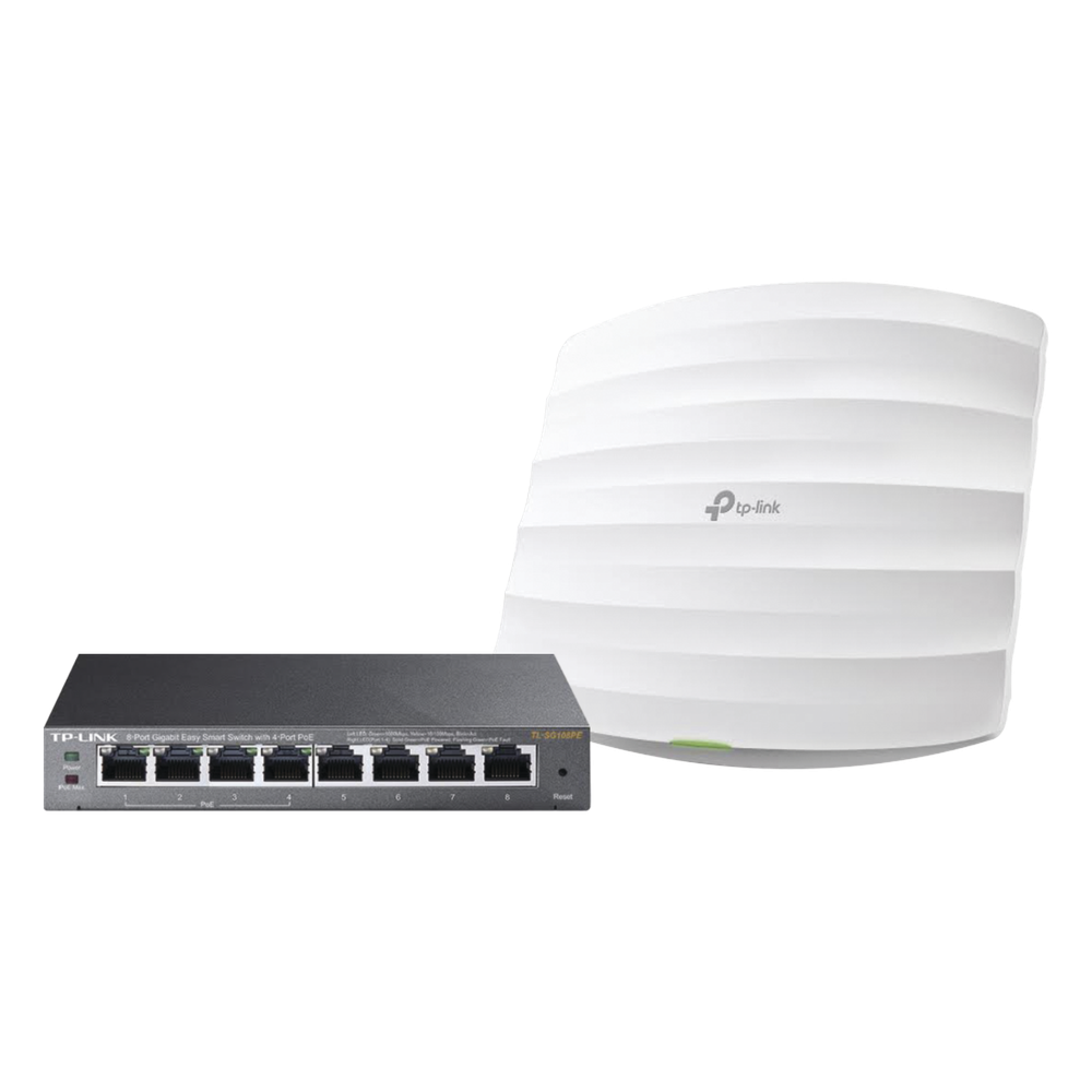 Kit Access Point y Switch PoE / Doble Banda AC / 1750 Mbps / 8 Puertos Gigabit / 55W PoE Total TP-LINK - Imagen 1