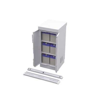 Gabinetes para IntemperieEPCOM INDUSTRIALEFCB051106WGabinete Seguridad Lamina Galvanizada Hasta 6 Baterias PL110D12 Mesa Interior EPCOM INDUSTRIAL EFCB051106W - SILYMX