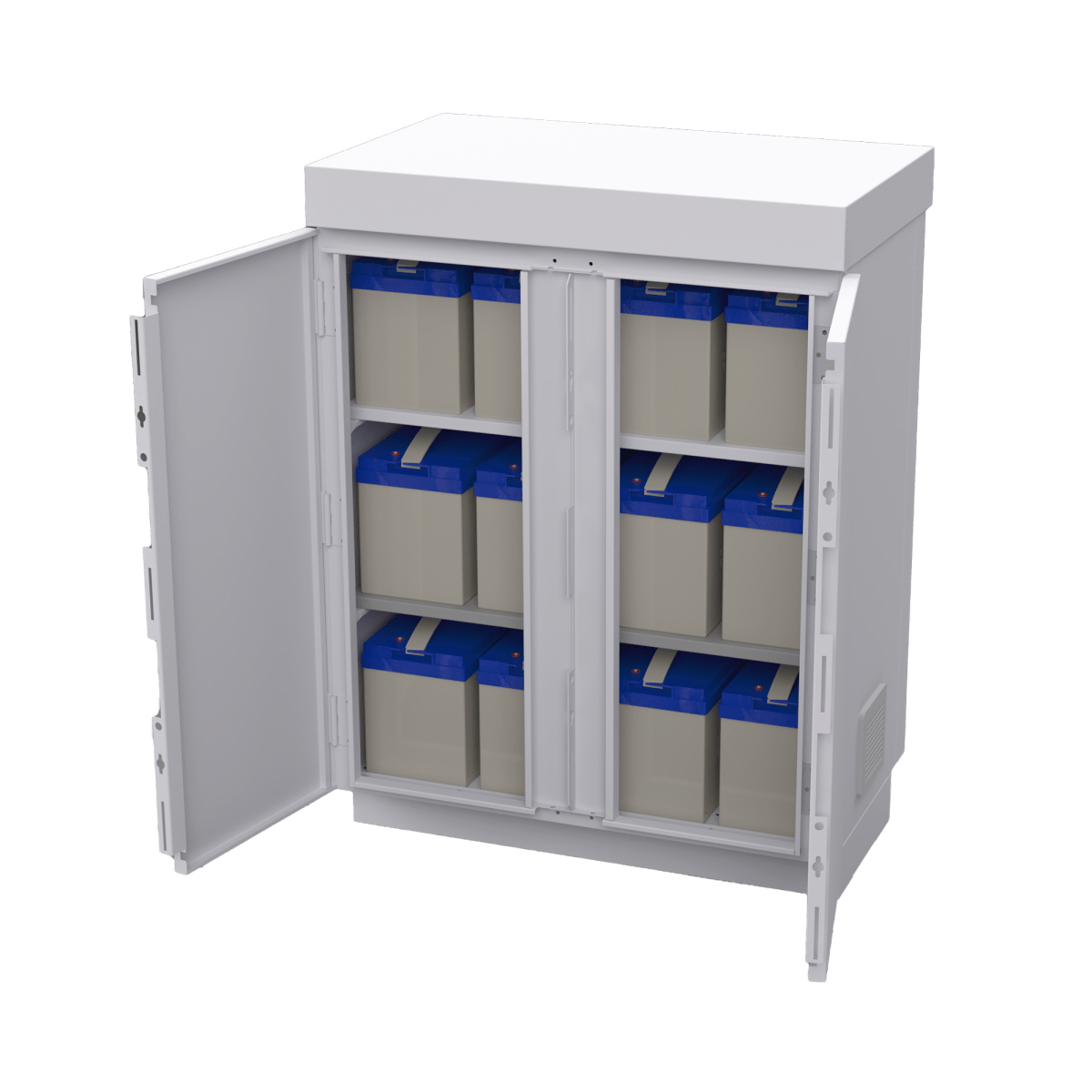 Gabinetes para BateriasEPCOM INDUSTRIALEFCB091206WGabinete Lámina Galvanizada 12 Baterías PL110D12 Comunicación EPCOM INDUSTRIAL EFCB091206W - SILYMX
