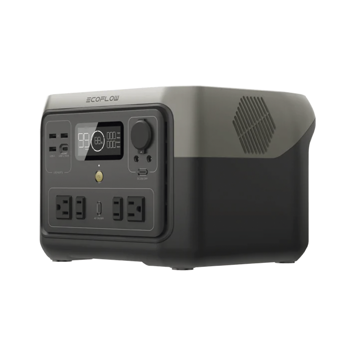 EcoFlow River 2 Max | Estación de Energía Portátil 512Wh Litio LFP 4 AC 500 W (Max. 1000W) 1 USB-C 100W 3 USB -A 12W Cargador de Coche 8A a 12 o 24V Conectividad WiFi y Bluetooth (App) Carga Solar 220W Max ECOFLOW EFR610 - Imagen 2