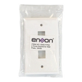PLACA DE PARED (FACEPLATE) UNIVERSAL ENS-FP62 ENSON 2 PUERTOS ESTILO KEYCONNECT CAT6A CAT6 CAT5E CONECTORES DE FIBRA OPTICA Y COAXIALES COLOR BLANCO USO INTERIOR MATERIAL PLASTICO ABS - Imagen 6