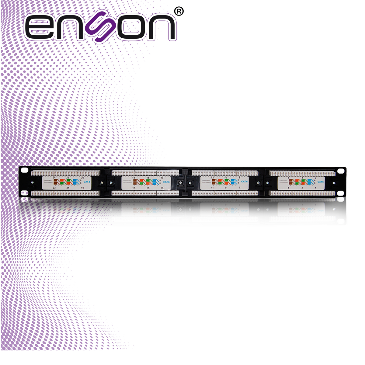 Patch Panel Cat6 De 24 Puertos Precargado 1 UR Enson ENS-PA24P6 - Imagen 6