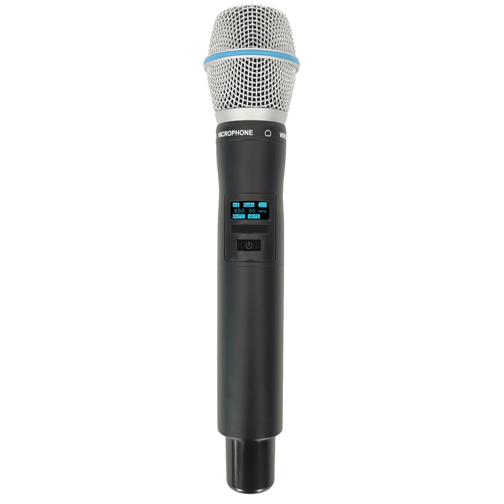 Micrófono Mano Inalámbrico EP-59H | Rango Frecuencia 470-510MHz, 540-590MHz, 640-690MHz, 807-830MHz | Potencia Salida ≥10dBm | Autonomía >10 Horas | Mute Automático por Caída | Display OLED | 7 Niveles Potencia Aju EPCOM PROAUDIO - Imagen 1