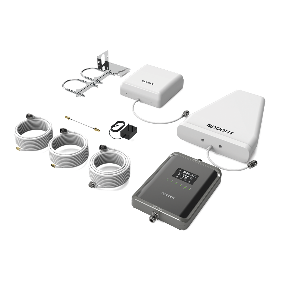 Kit Amplificador de Señal Celular 5G Mejora las llamadas y VoLTE tecnologías 2G, 3G, 4G y 5G TELCEL, AT&T, MOVISTAR y OMV de Altán hasta 2 espacios de 250 m2 EP-5G-PBS EPCOM - Imagen 2