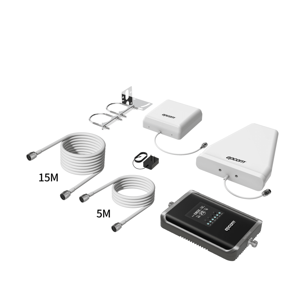 Kit Amplificador de Señal Celular 2G, 3G, 4G y 5G / Mejora llamadas convencionales y VoLTE / Amplifica señal de TELCEL, AT&T, MOVISTAR, BAIT,DiRi y más / Cubre hasta 300 m² con una antena y hasta 600 m² con 2 antenas. EPCOM - Imagen 5