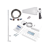 Kit PLUS de Amplificador de Señal Celular 5G / Penta Banda / Soporta 2G, 3G, 4G y 5G / Compatible con TELCEL, AT&T, MOVISTAR y OMV / Cobertura hasta 250 m2 / Incluye Antenas, Jumpers coaxiales y mástil. EPCOM - Imagen 1