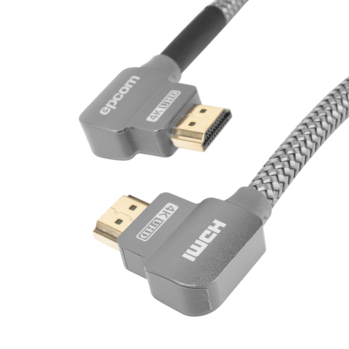 Cable HDMI 2.0 Ángulo 90° 1m (3.28ft) 4K@60Hz 18 Gbps Ethernet Nylon EPCOM PROAUDIO EP-90H-1M - Imagen 1