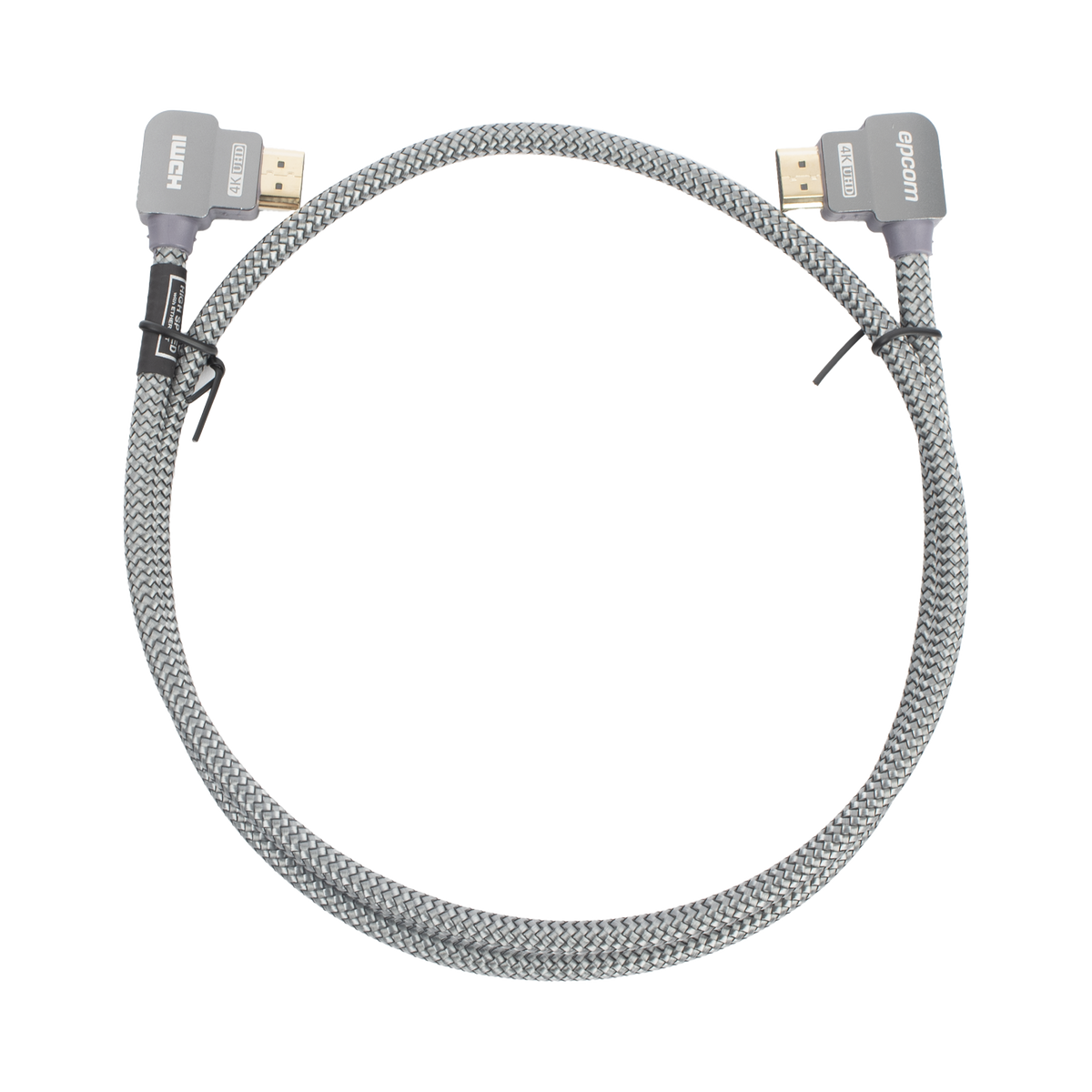 Cable HDMI 2.0 Ángulo 90° 1m (3.28ft) 4K@60Hz 18 Gbps Ethernet Nylon EPCOM PROAUDIO EP-90H-1M - Imagen 2