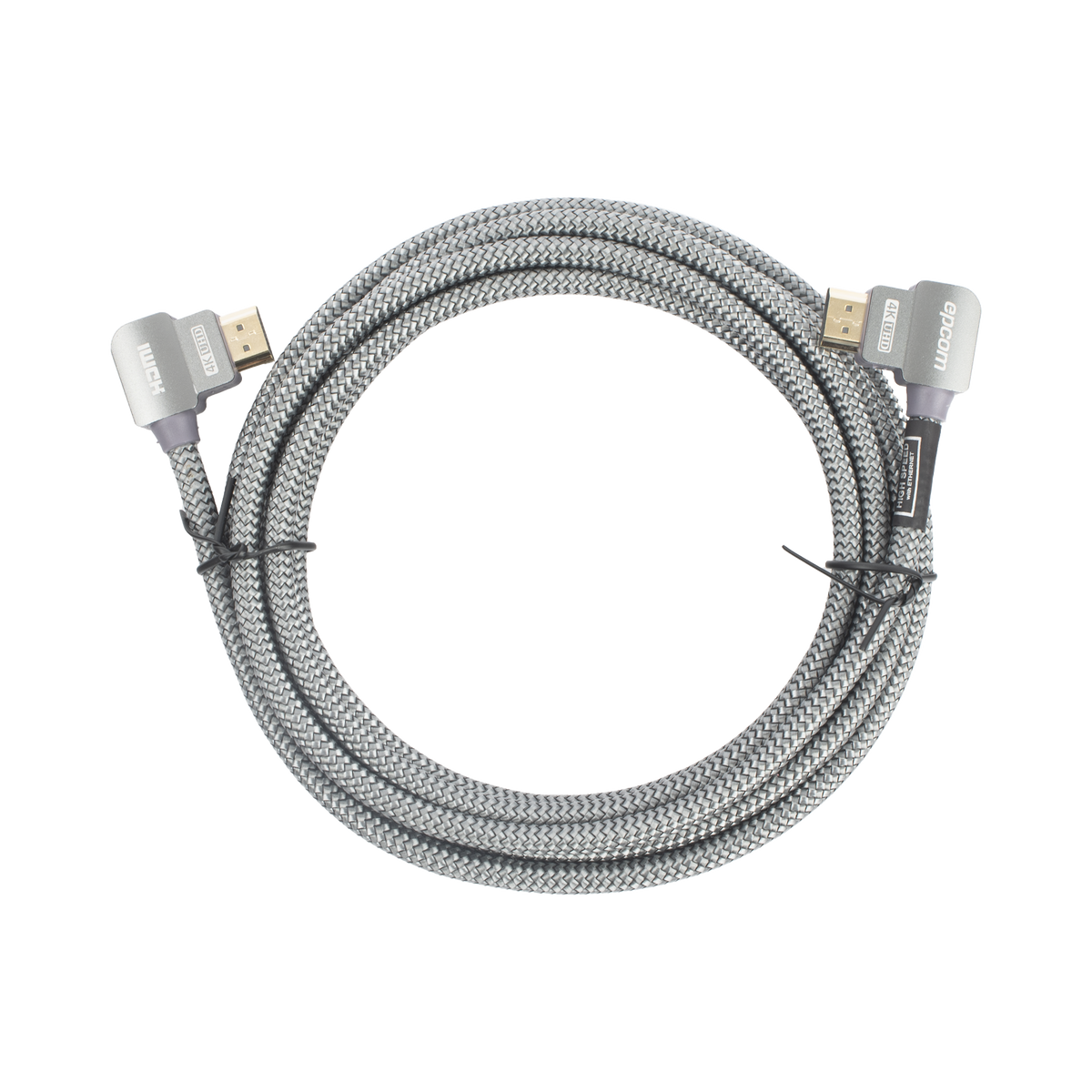 Cable HDMI 2.0 Ángulo 90° 3m (9.84ft) 4K@60Hz 18 Gbps Ethernet Oro 24K EPCOM PROAUDIO EP-90H-3M - Imagen 2