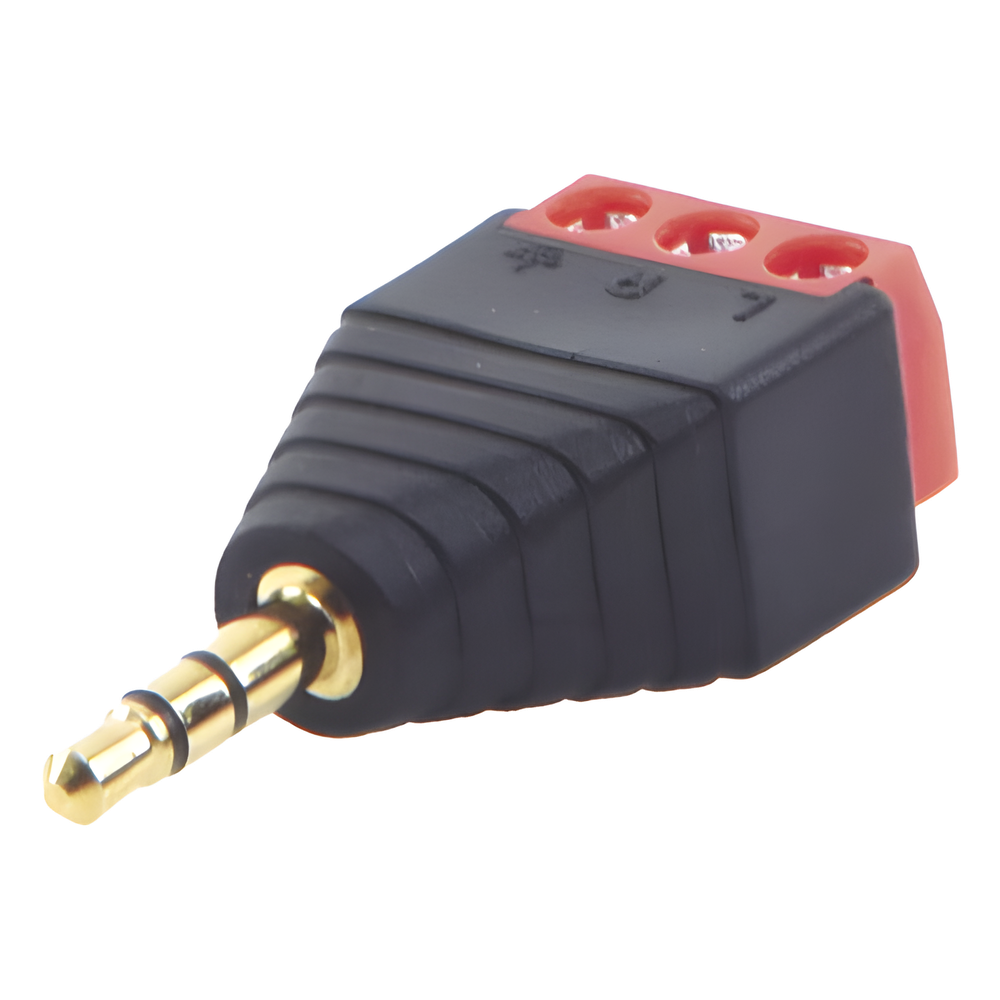 Conector de audio de 3,5 mm macho a terminal de tornillo de 3 pines EPCOM PROAUDIO - Imagen 1