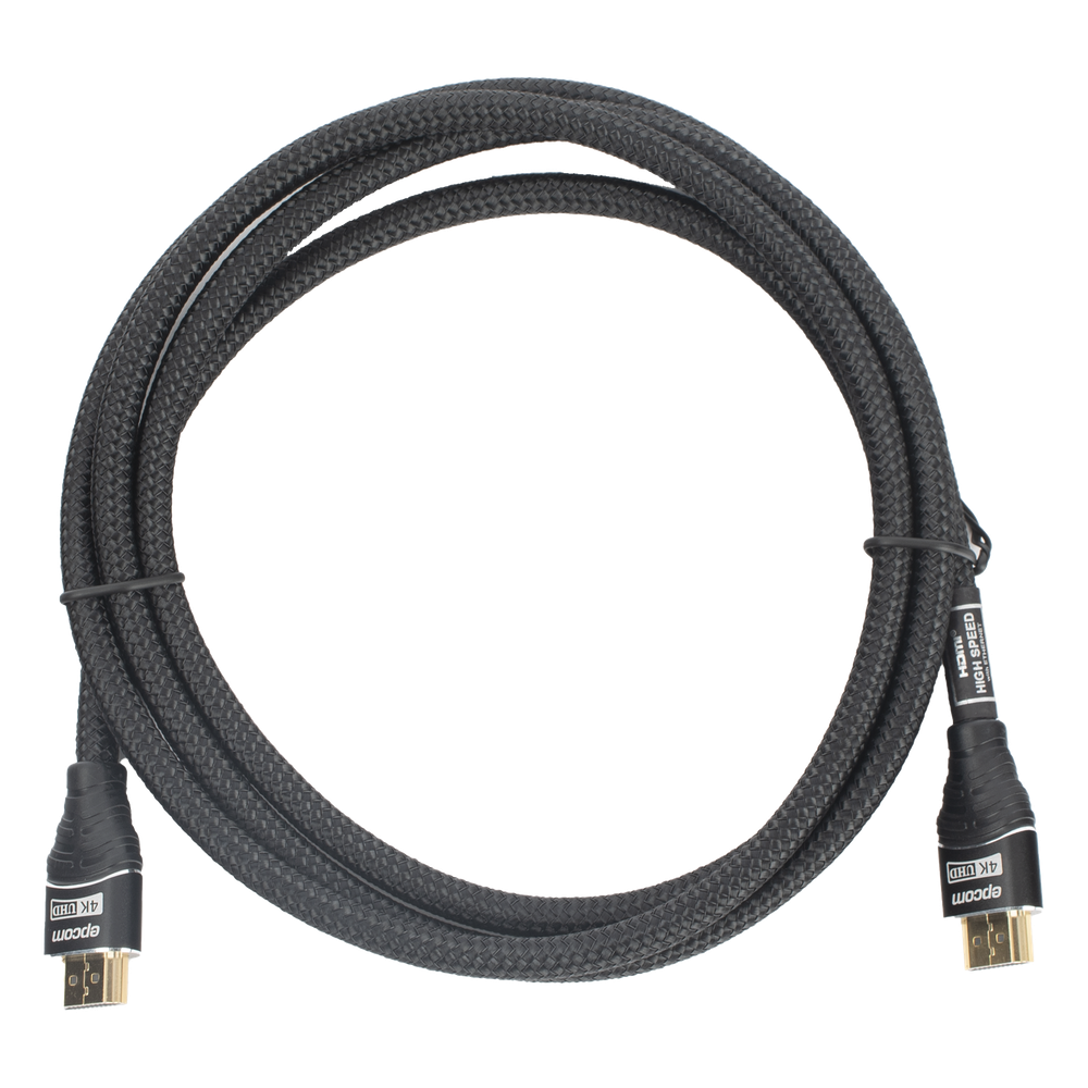 Cable HDMI 2.0 1.8m (5.91ft) 4K@60Hz 18 Gbps Conectores Oro 24K Redondo EPCOM PROAUDIO EP-RH-4K-1.8M - Imagen 2