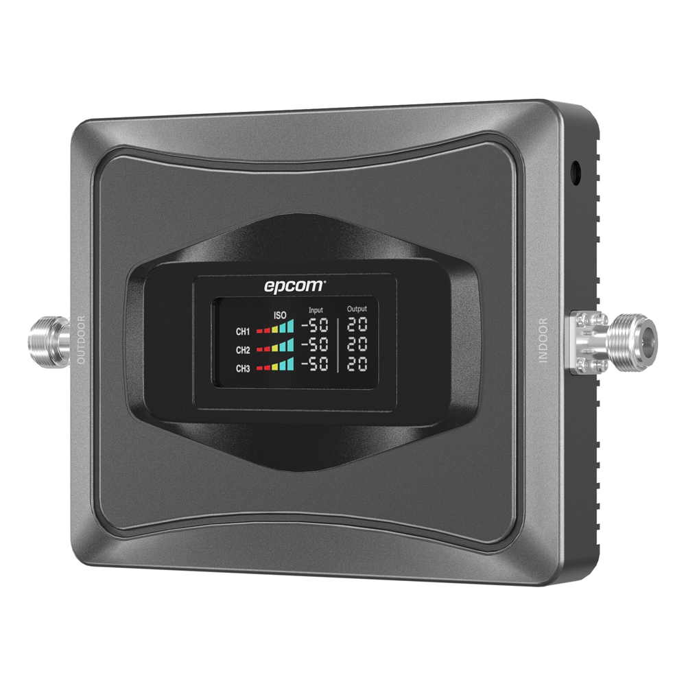 Amplificador de Señal Celular 4G / Mejora las llamadas convencionales y VoLTE / Soporta los datos de las tecnologías 2G, 3G y 4G de TELCEL, AT&T y MOVISTAR / Cubre hasta 1000 m2. EPCOM - Imagen 1