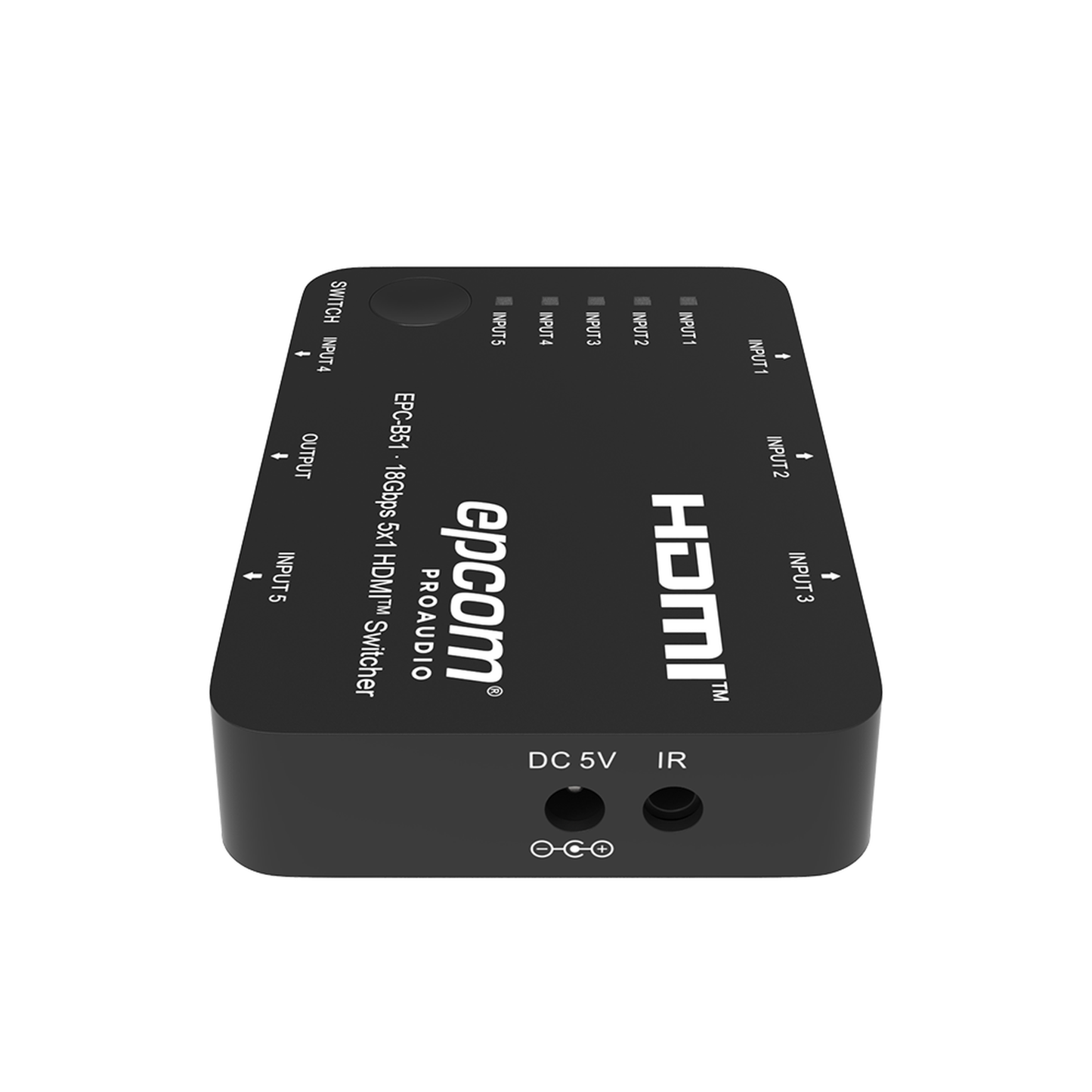 Switch HDMI 5x1 | 18Gbps | 4K@60Hz | YCbCr 4:4:4 | HDR, Dolby Vision y HLG | Soporte 3D | Conmutación Automática y Manual | Diseño Compacto EPCOM PROAUDIO - Imagen 4