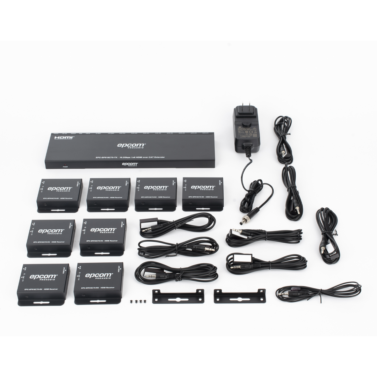Splitter HDMI 1x8 / 4K@30Hz 4:4:4 / Extensión 40 m (131.2 ft) a 4K / 70 m (229.7 ft) a 1080p / PoC Unidireccional / Salida de Bucle HDMI / EDID Avanzado EPCOM PROAUDIO - Imagen 5