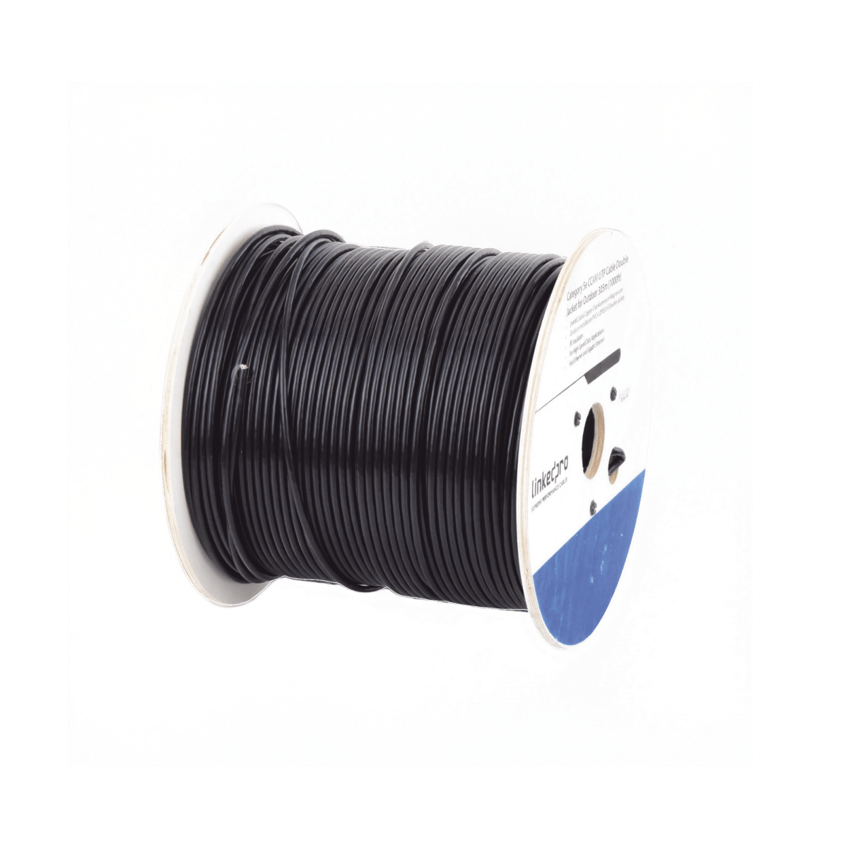 Cables Categoria 6LINKEDPROEPCAT6V2EXTBobina Cable Cat6 Exterior 305m (1000ft) CCA Doble Forro Negro LINKEDPRO EPCAT6V2EXT - SILYMX