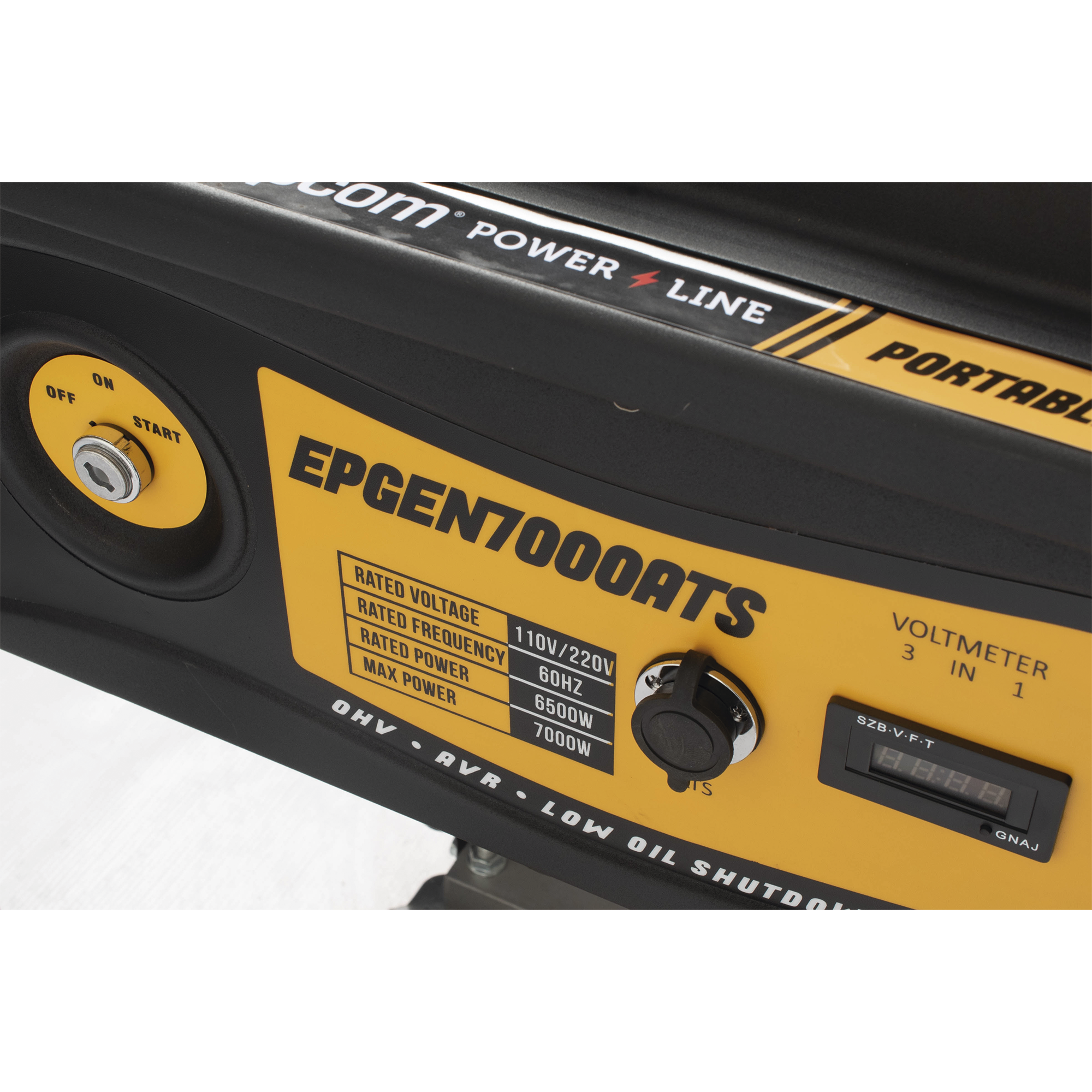 Generador a Gasolina con Encendido Automático con fallo a CFE 6.5KW Jaula con Ruedas para Fácil Traslado EPGEN7000ATS EPCOM POWERLINE - Imagen 2