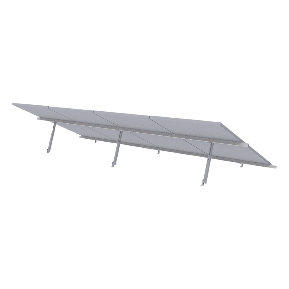 Montaje para Panel Solar 1x4 Riel 4400mm Aluminio Anodizado Techo o Piso Concreto Viento 136km/h EPCOM POWERLINE EPL-AM01-1X4ST - Imagen 2