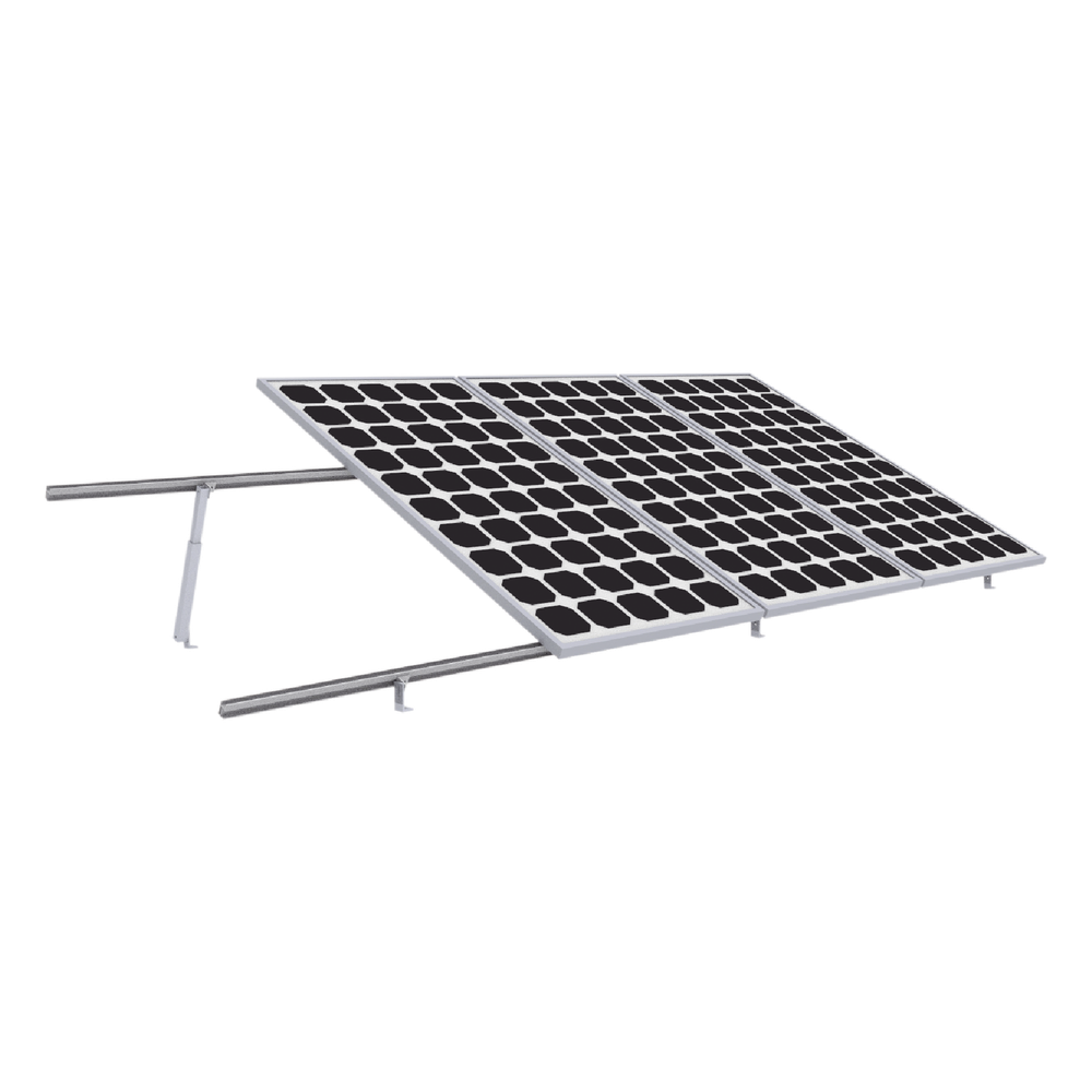 Montaje para Panel Solar 1x4 Riel 4400mm Aluminio Anodizado Techo o Piso Concreto Viento 136km/h EPCOM POWERLINE EPL-AM01-1X4ST - Imagen 3