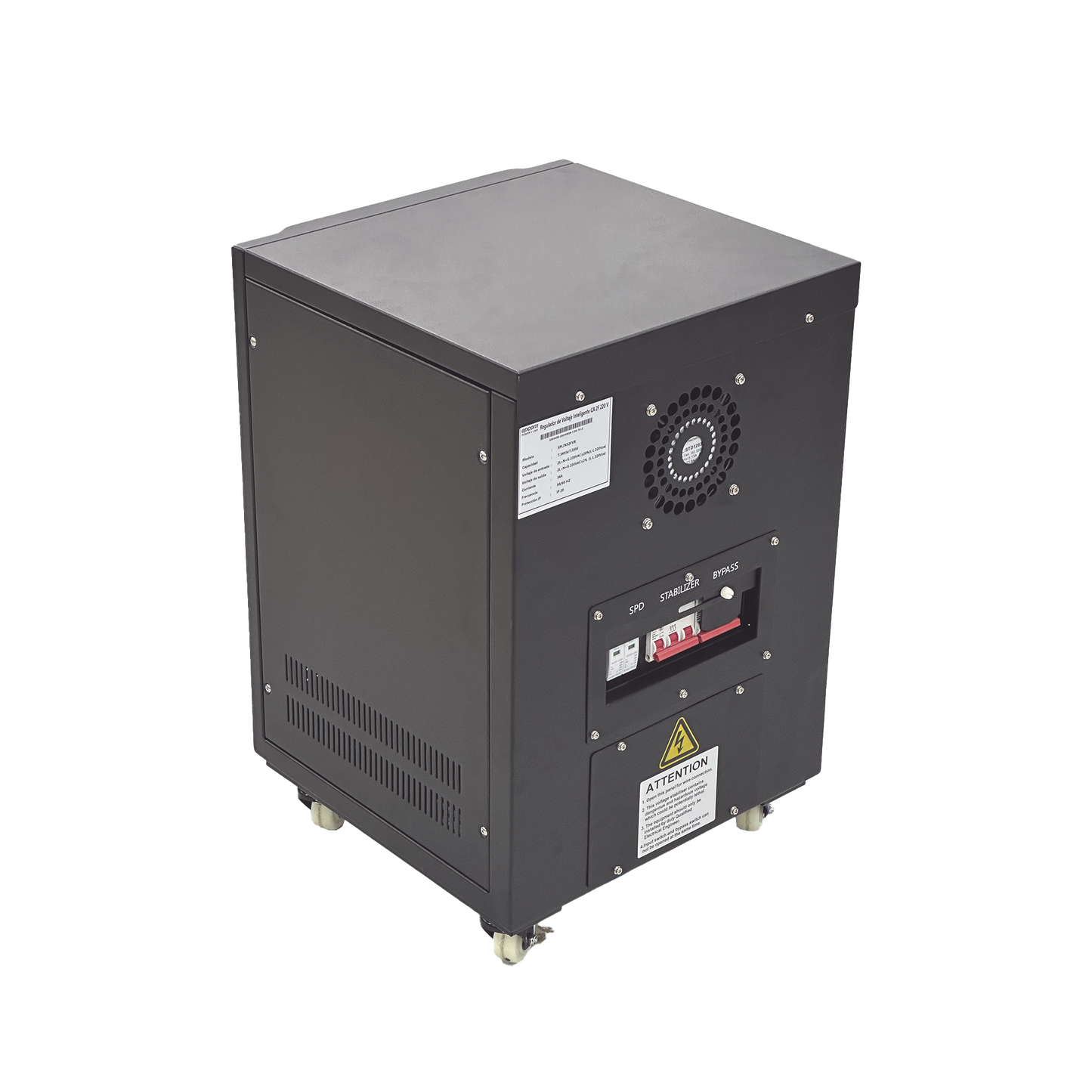 Regulador de Voltaje Industrial Bifásico Ferrorresonante 5 kVA/5 kW 220 V / Entrada 176-264 V Vca / Salida 215.6-224.4 Vca EPCOM POWERLINE - Imagen 2