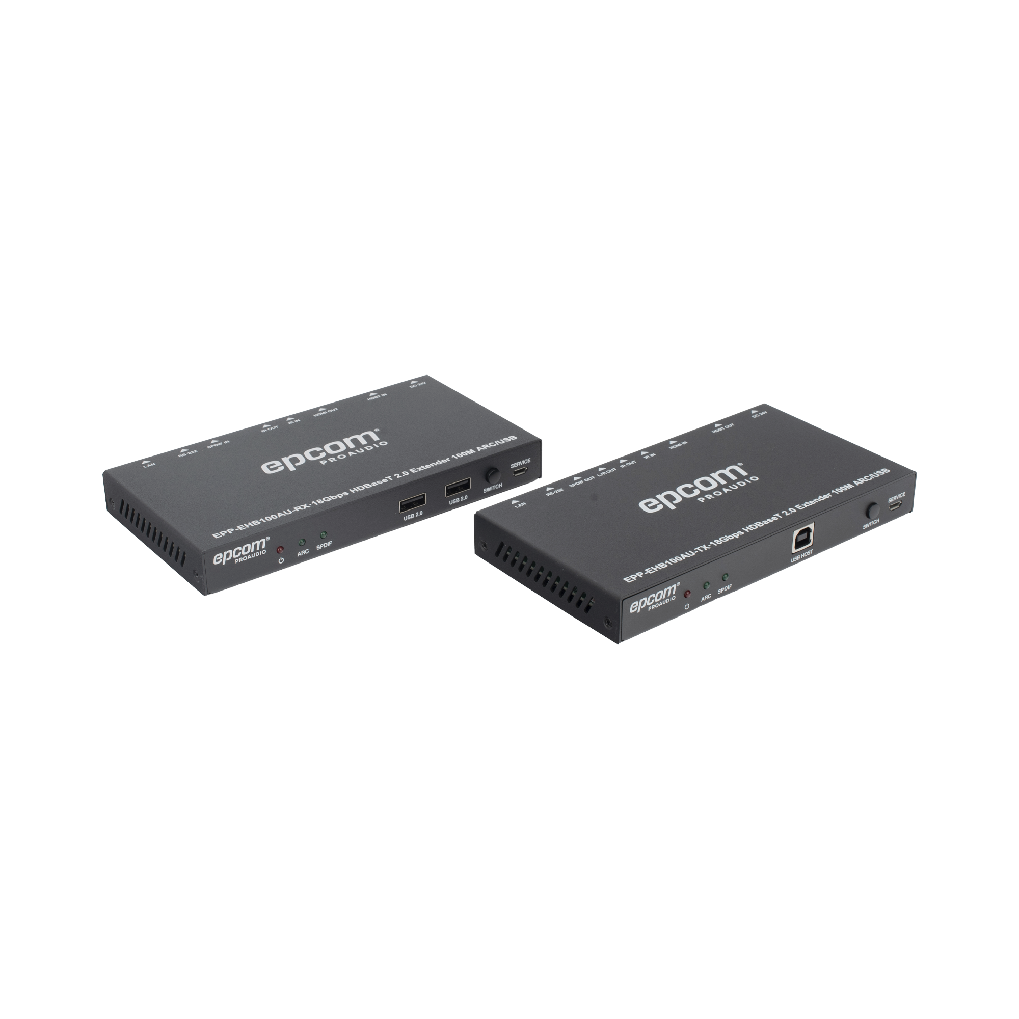 Kit Extensor HDMI 4K2K@60HZ HDR 4:4:4 HDBaseT 100M Salida de Audio HDCP 2.2 IR Bidireccional EPCOM PROAUDIO - Imagen 2
