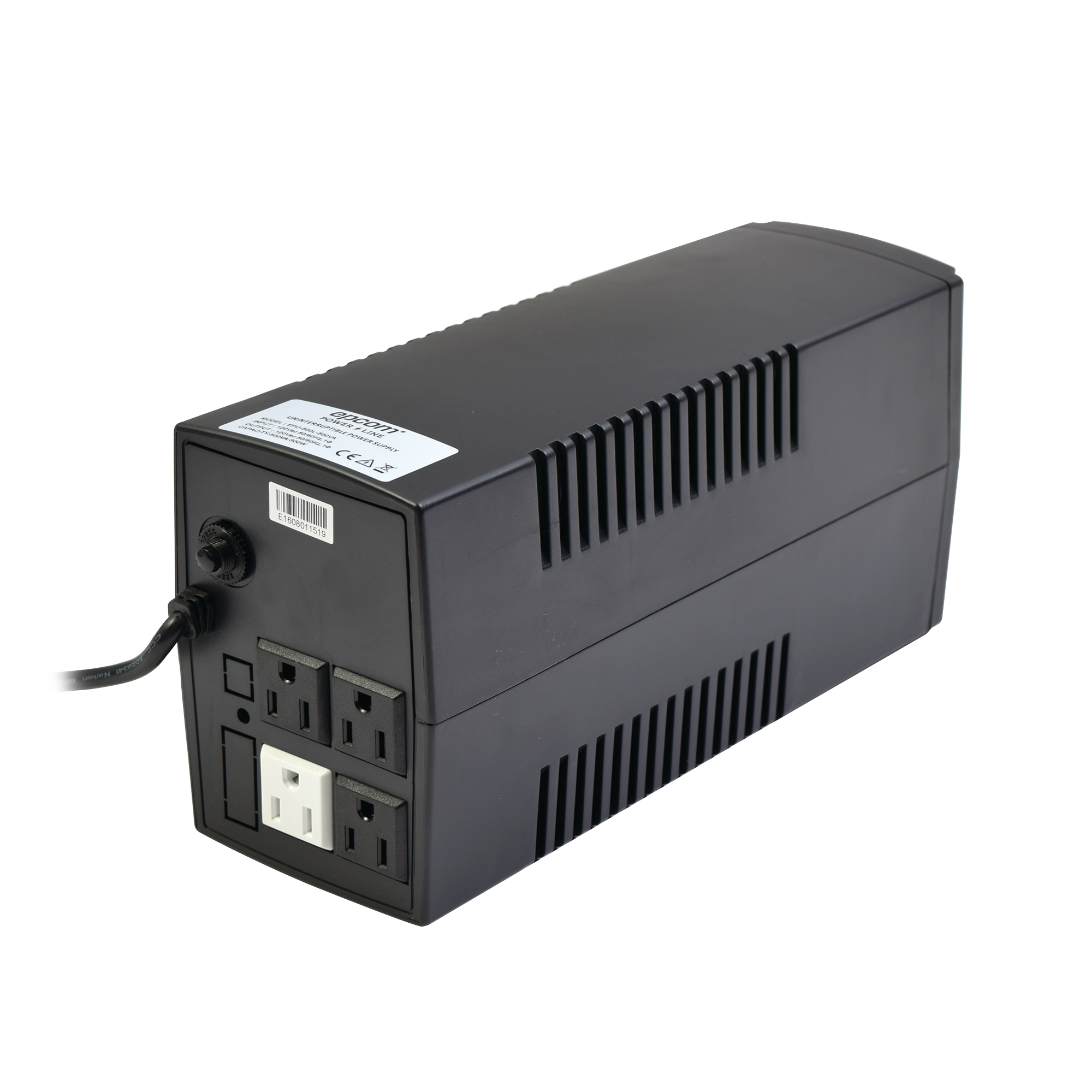 UPS de 500VA/300W / Regulador de Voltaje AVR / Batería de 7 Ah / 4 Tomas NEMA 5-15R / Display de LED EPCOM POWERLINE - Imagen 1