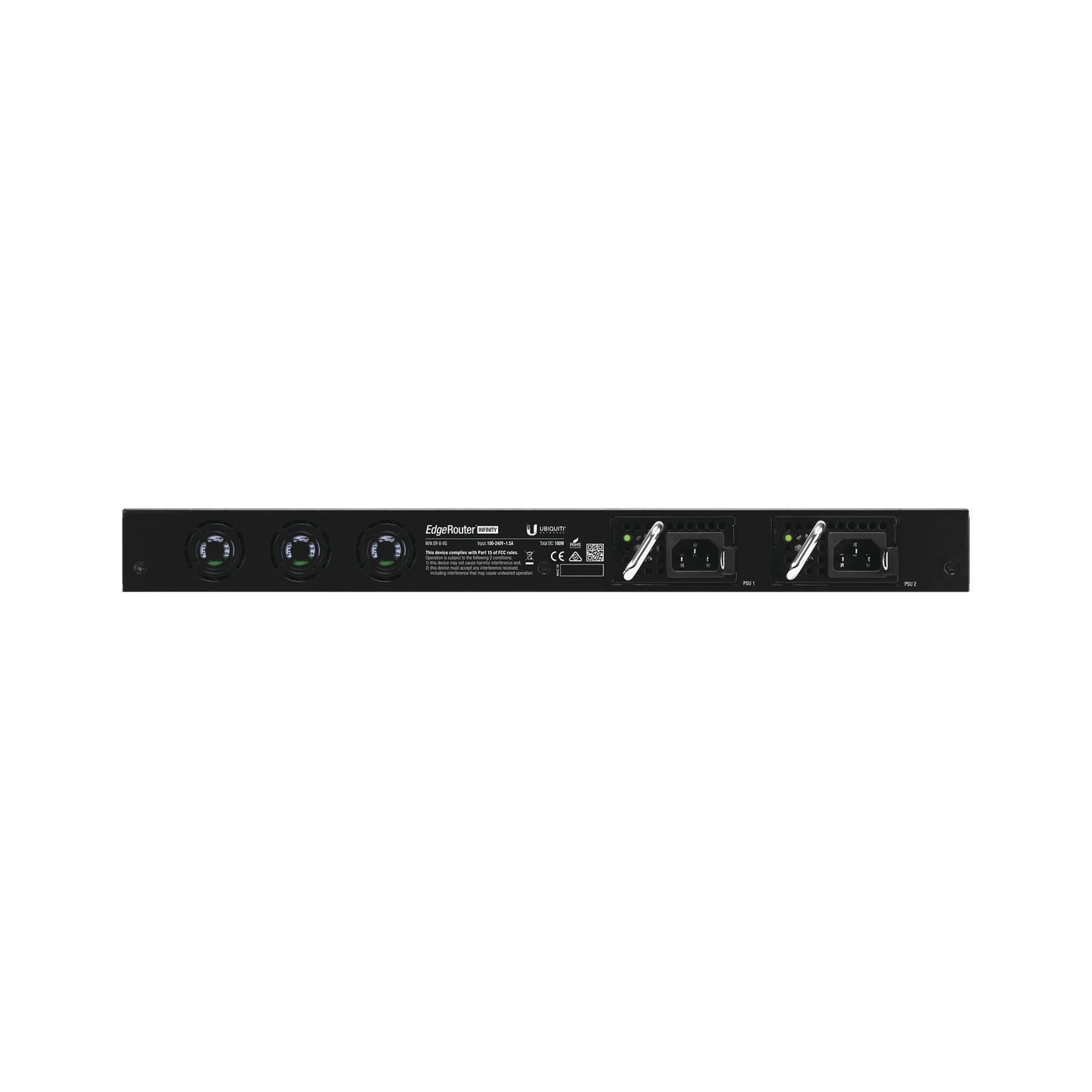 EdgeRouter INFINITY de 8 puertos SFP+ 10 G + 1 puerto RJ45 Gigabit, throughput 80 Gbps, 16 núcleos y 16 GB RAM , fuentes de alimentación modulares Hot-Swappable UBIQUITI NETWORKS - Imagen 1