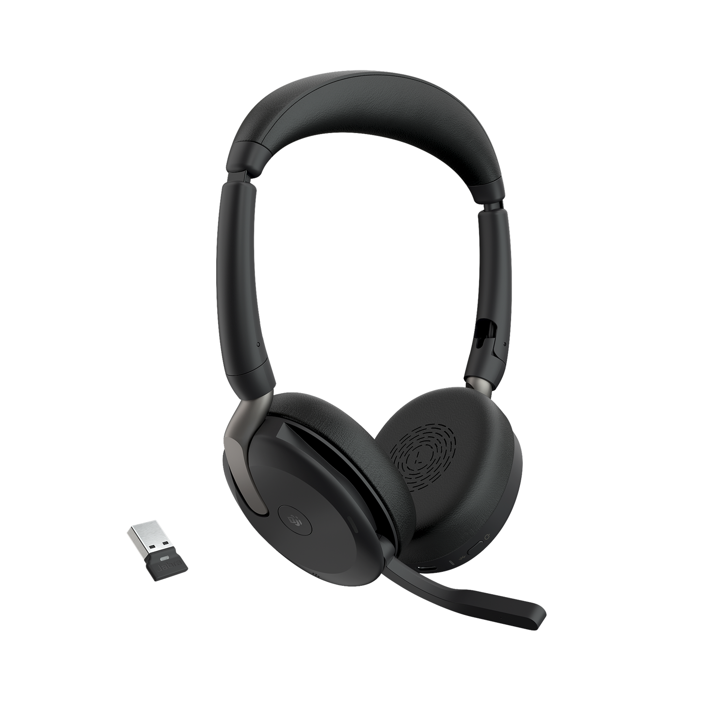 Jabra Evolve2 65 Flex, Auricular stereo versión MS, dongle USB-A con cancelación de ruido (26699-999-999) - Imagen 1