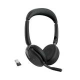 Jabra Evolve2 65 Flex, Auricular stereo versión MS, dongle USB-A con cancelación de ruido (26699-999-999) - Imagen 1