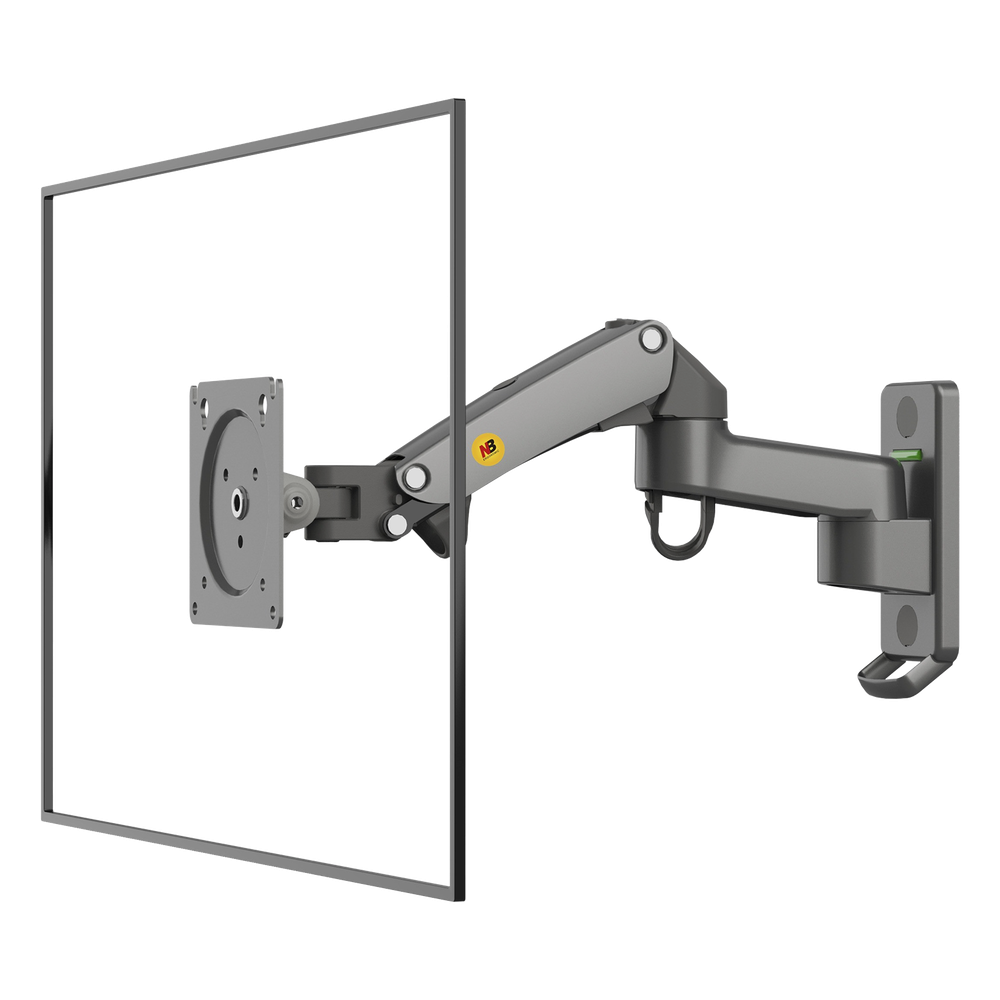 Soporte de Pared para Monitor 17" a 35" Brazo de Gas Carga 12kg VESA 75x75 100x100 Acero NB-EPCOM F150NB - Imagen 1