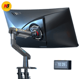 Soporte Mecánico para Monitor / 32" a 60" / Carga 2-20 kg (4.4-44 lbs) / VESA 75x75 y 100x100 mm / Iluminación RGB / Resorte de Alta Precisión / Rotación 360° NB-EPCOM - Imagen 1