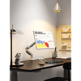 Brazo Ajustable para Monitor / 17" a 30" / Capacidad 9 kg / Rotación 360° / Inclinación +85° a -30° / Giro 180° / Resorte de Gas / Blanco NB-EPCOM - Imagen 1